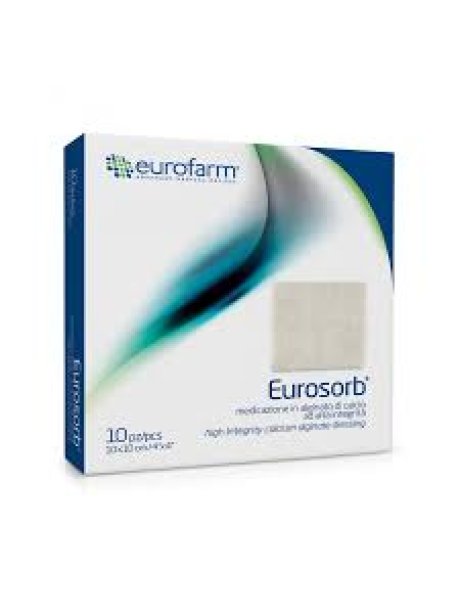 EUROSORB Medicazioni  con Alginato di Calcio 10 x 10 cm   10 Pz