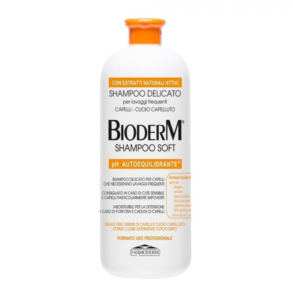 Shampoo Soft BIODERM 1000 ml : Una Carezza per i tuoi Capelli.