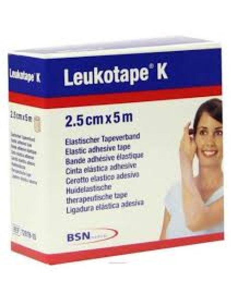 Cerotto LEUKOTAPE K 2,5cmx5mt Colore Carne - cerotto adesivo elastico, progettato per supportare i muscoli e le articolazioni
