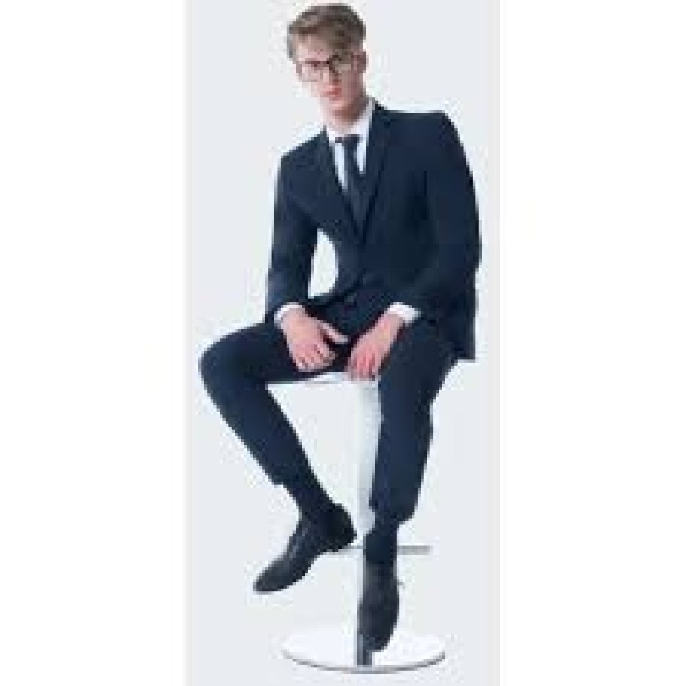 MEDI UOMO GAMBALETTO  BLU MICROFIBRA Tg 6   1 paio