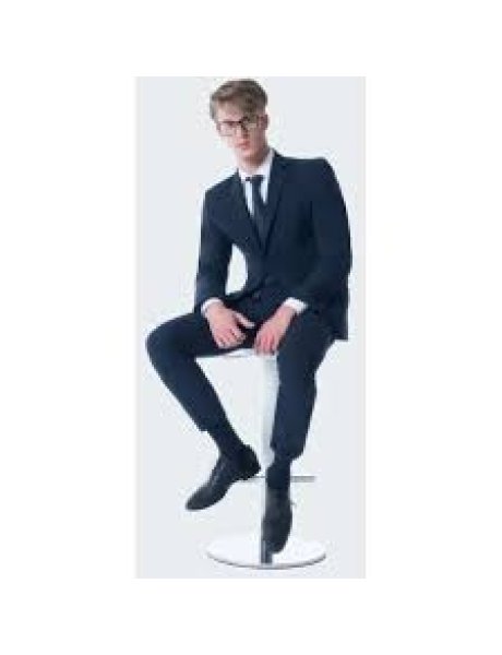 MEDI UOMO GAMBALETTO  BLU MICROFIBRA Tg 6   1 paio