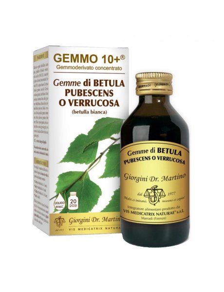BETULLA BIANCA Gemmo10 -100ml - Per favorire il drenaggio dei liquidi corporei e sostenere la funzionalità delle vie urinarie.
