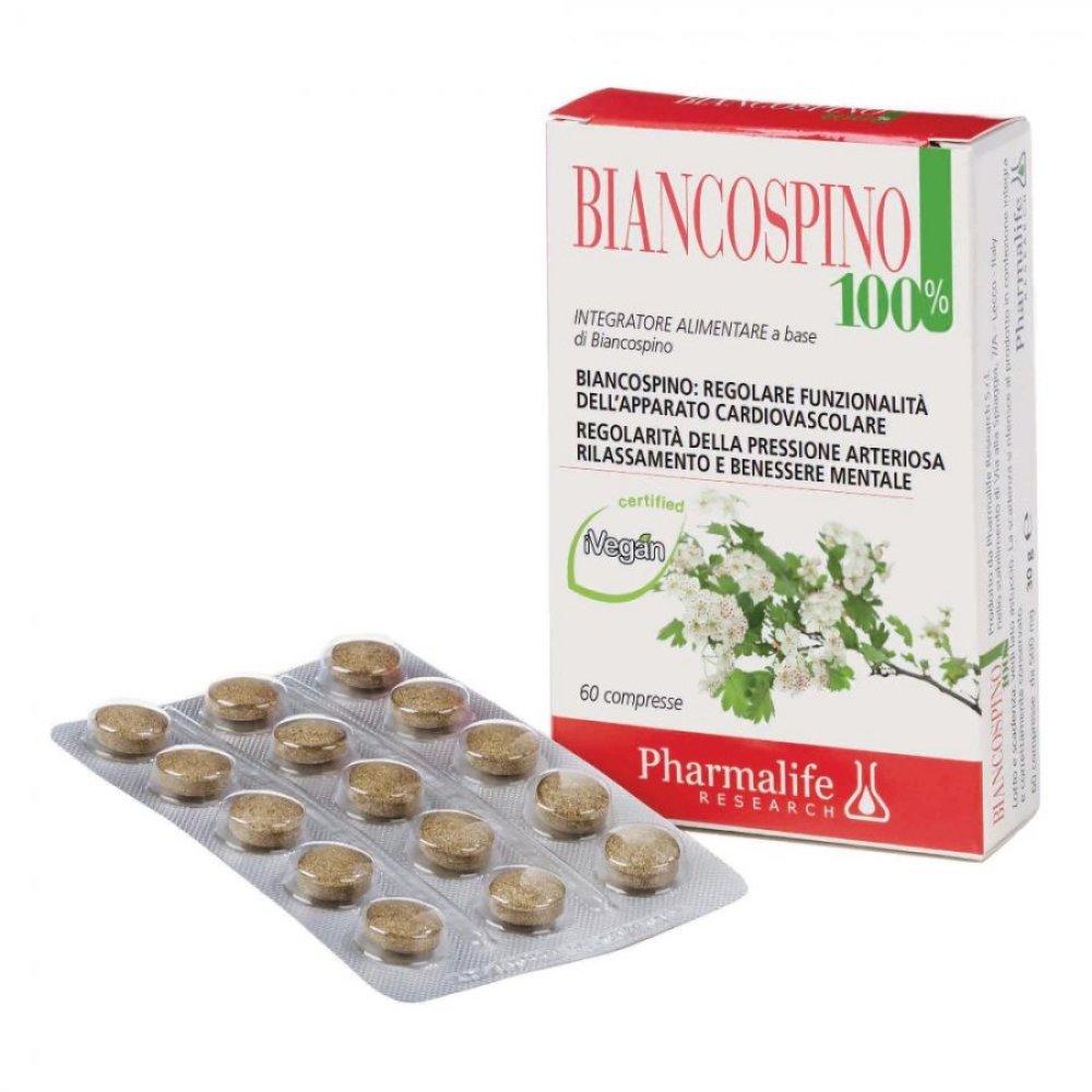 Biancospino 100% - 60 Compresse: Un Sostegno Naturale per il Tuo Cuore.