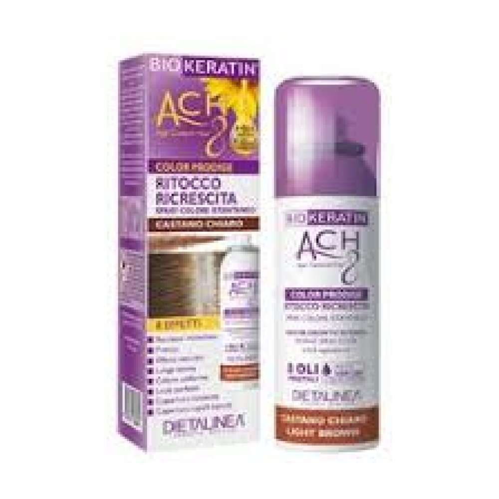 Spray Biokeratin Ach8 castano chiaro : Per posticipare di molto le prossime sedute di tintura.