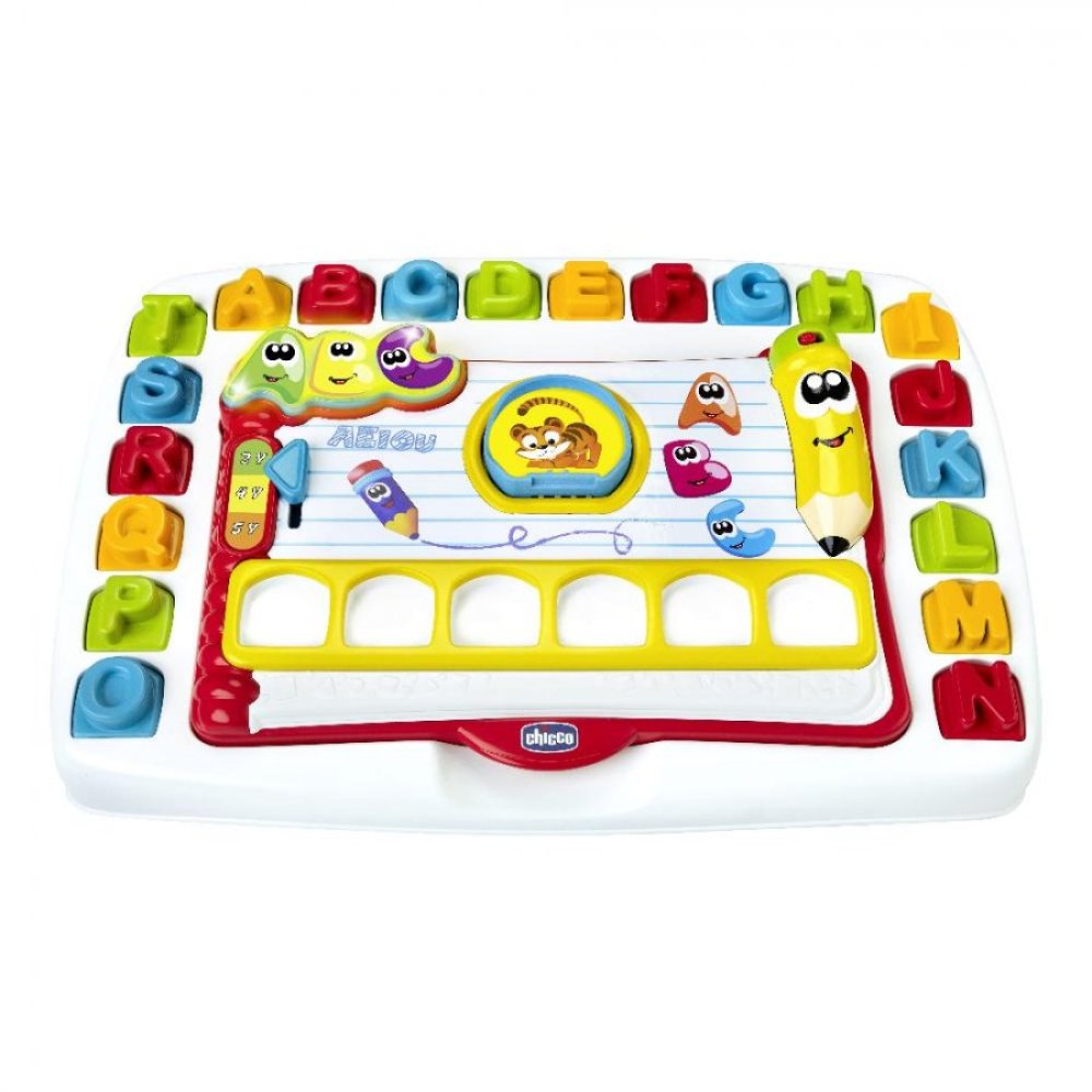 CHICCO Gioco Banco Scuola Leggi & Impara -  il tuo bambino imparerà a leggere e scrivere in modo divertente e coinvolgente!