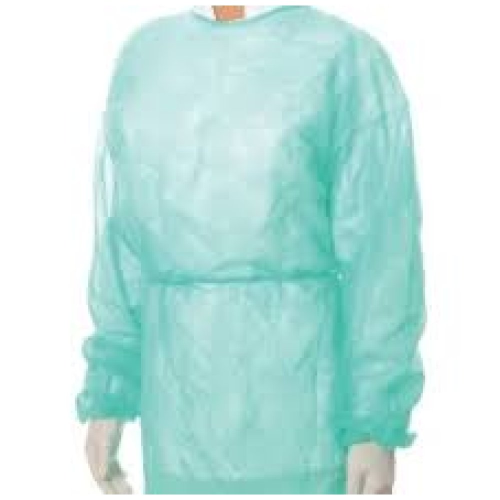 CAMICE VISITATORE CON POLSINI VERDE Tg L  1 Pz