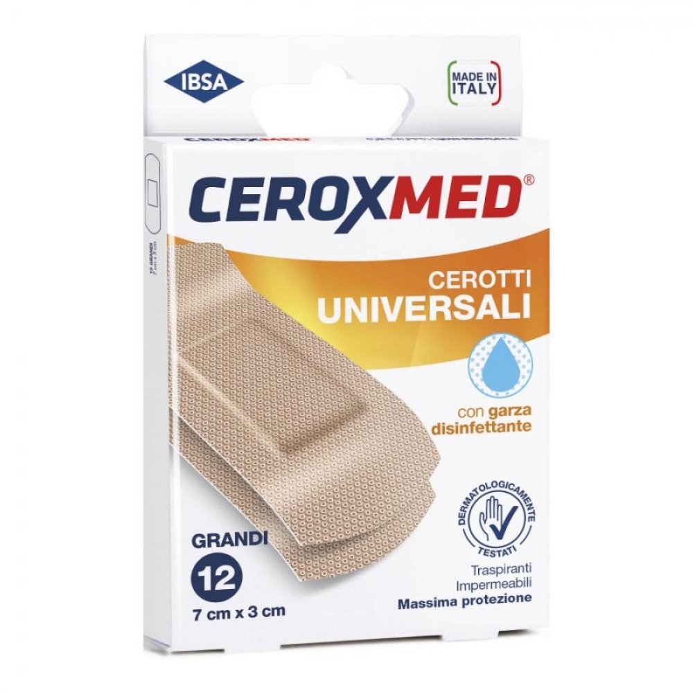 CEROXMED Cerotti Grandi 12pz - Protezione impeccabile a portata di mano: Cerotti Universali Grandi IBSA CeroxMed.