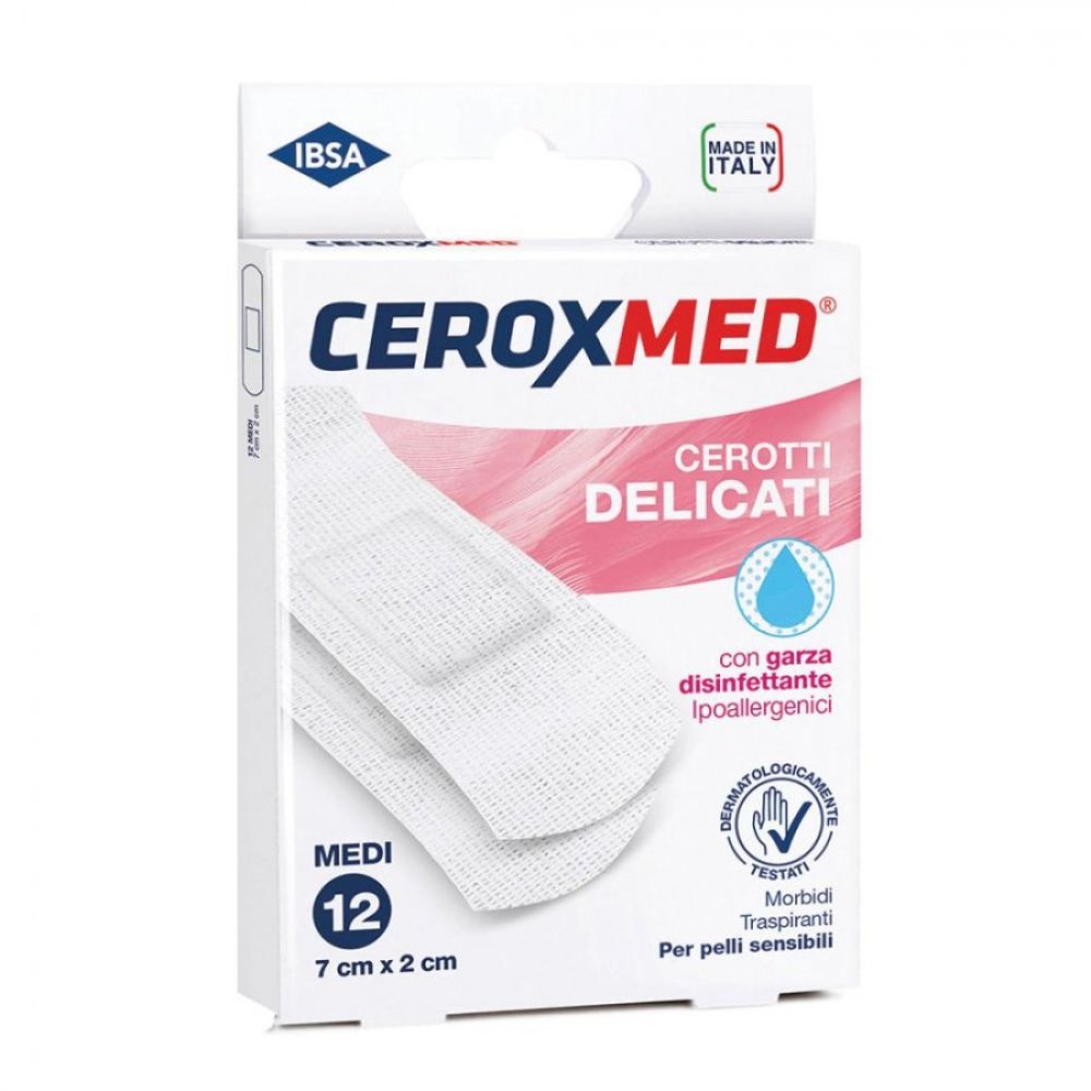 CEROXMED Cerotti Delicati Medi  12pz - Cura delicata per le tue ferite: Ceroxmed Sensitive MEDI
