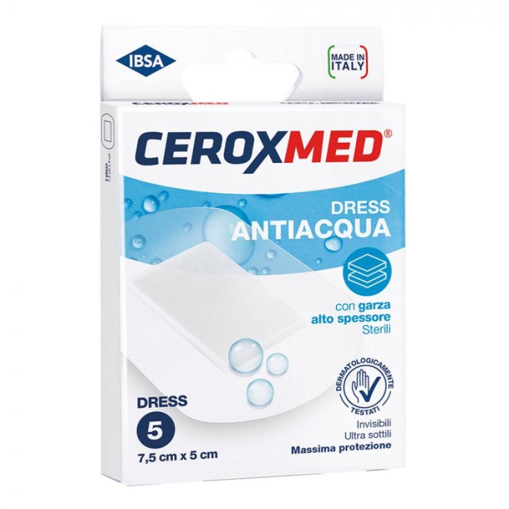 CEROXMED Cerotto Anti Acqua 7,5x5 5pz - Protezione impeccabile per le tue ferite: Ceroxmed Waterproof Silver