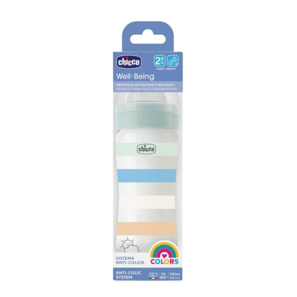 CHICCO  BIBERON ANTI COLICHE 250 ml SILICONE