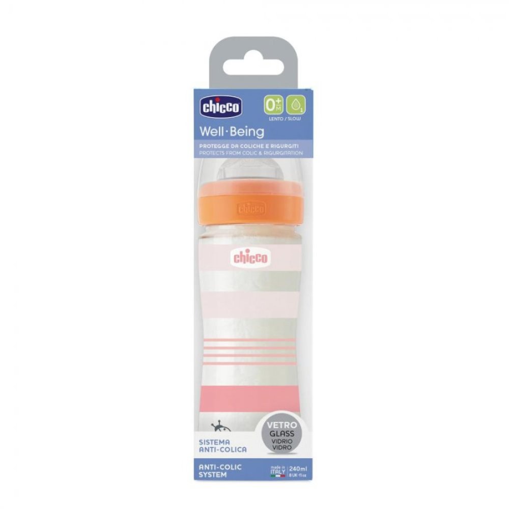 CHICCO BIBERON ANTI COLICHE 240 ml  SILICONE