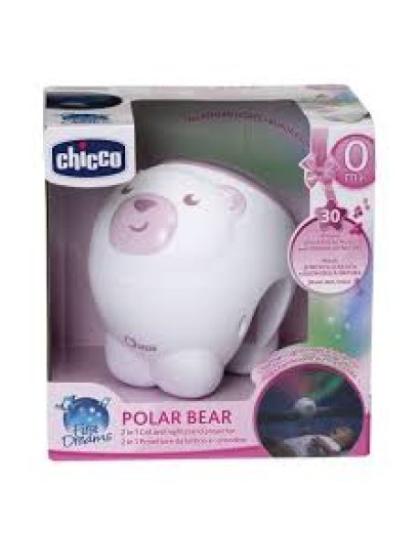 CHICCO Gioco Proiettore Orso Polare Rosa - Un'aurora boreale per cullarti nel sonno