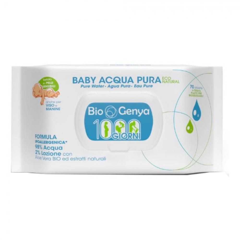 Salviette Baby Eco Natural di BioGenya 70 pz. – Una Carezza Naturale per la Pelle dei Tuoi Bambini.