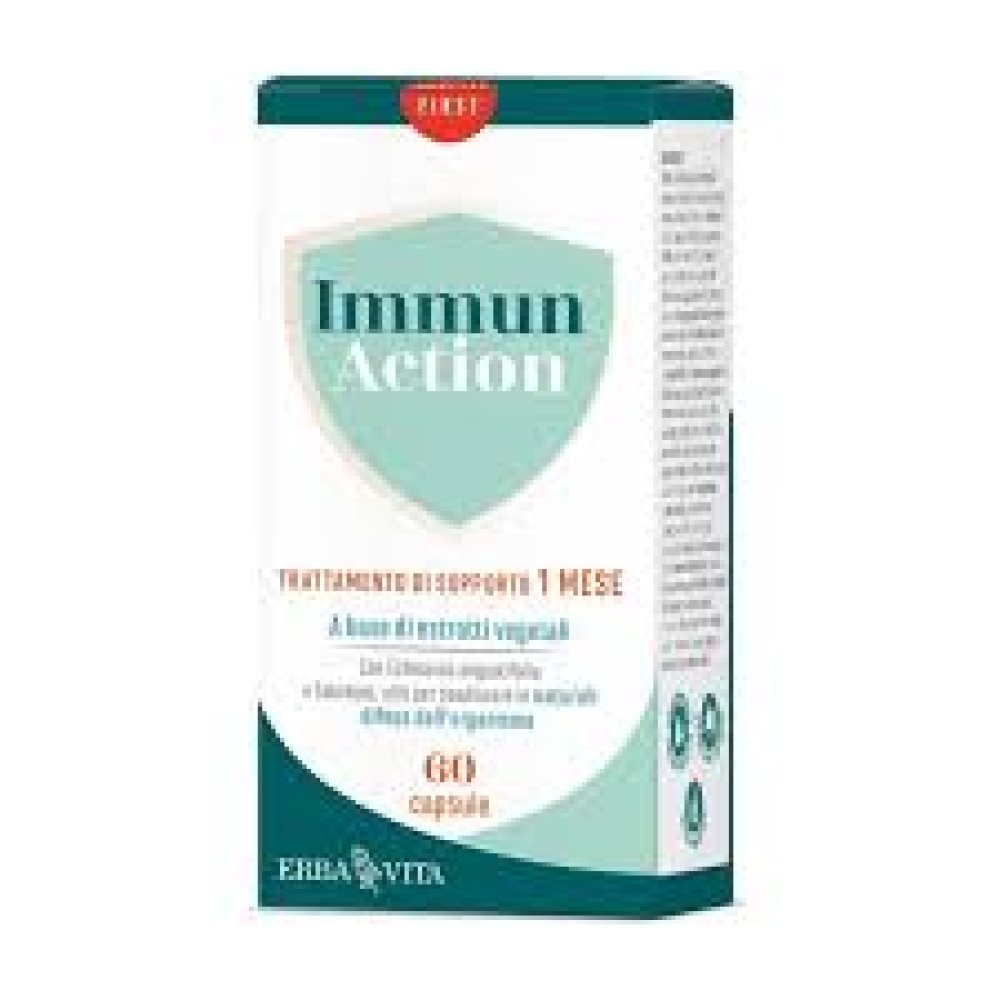 IMMUN ACTION 60 Cps  Erba Vita - Uno Scudo Naturale per il Tuo Benessere