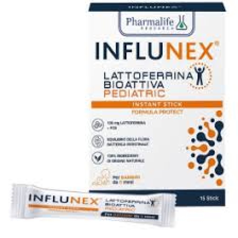 INFLUNEX Lattoferrina Pharmalife 15 Stick - per supportare le difese naturali dei bambini