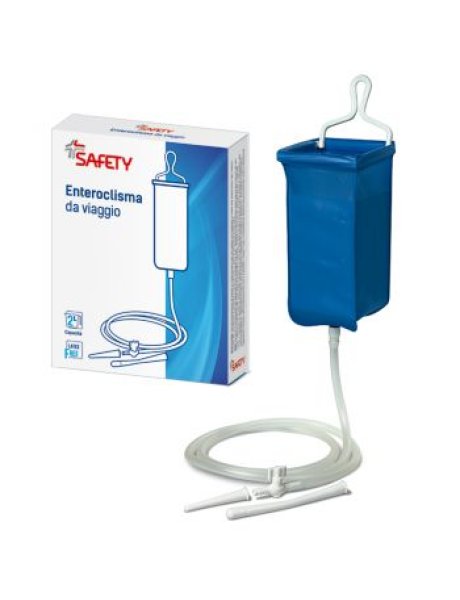 ENTEROCLISMA DA VIAGGIO KLISTER IN GOMMA CON CANNULA ANALE EVAGINALE 2 LITRI