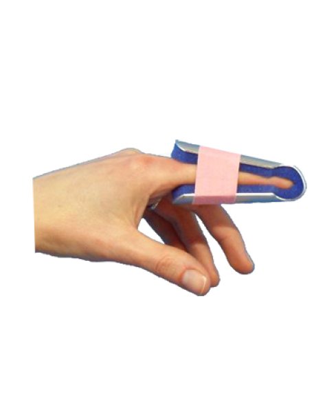 STECCA PER FRATTURA DITA A CAMPANA FARMASPLINT MISURA GRANDEPREFORMATA IN ALLUMINIO MODELLABILE CON IMBOTTITURA IN SPUGNA POLIURETANICA ANTIALLERGICA RADIOTRASPARENTE 15 CM