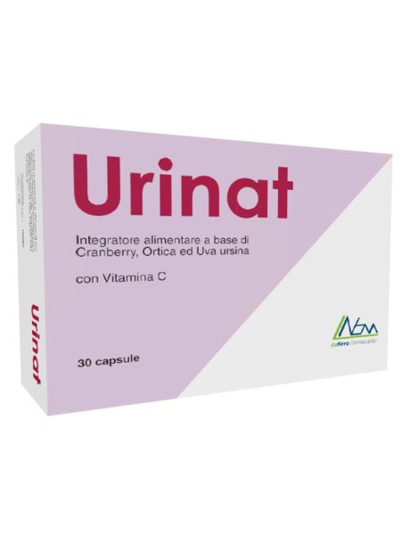 URINAT INTEGRATORE 30 compresse - utili per favorire il fisiologico drenaggio dei liquidi ed il funzionamento della vie urinarie