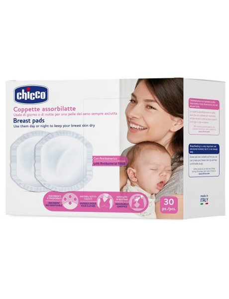 CHICCO COPPETTA ASSORBILATTE ANTIBATTERICA 30 PEZZI