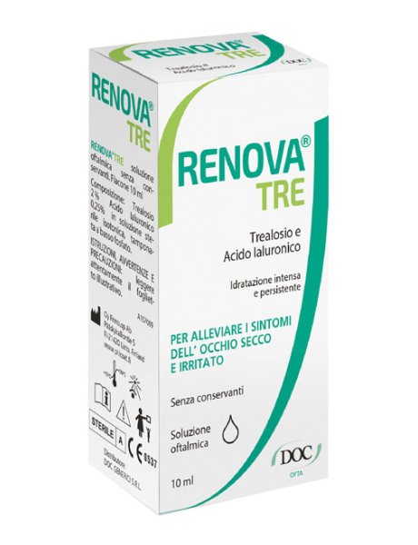 RENOVA TRE COLLIRIO A BASE DI TREALOSIO E ACIDO IALURONICO 10 ML SENZA CONSERVANTI