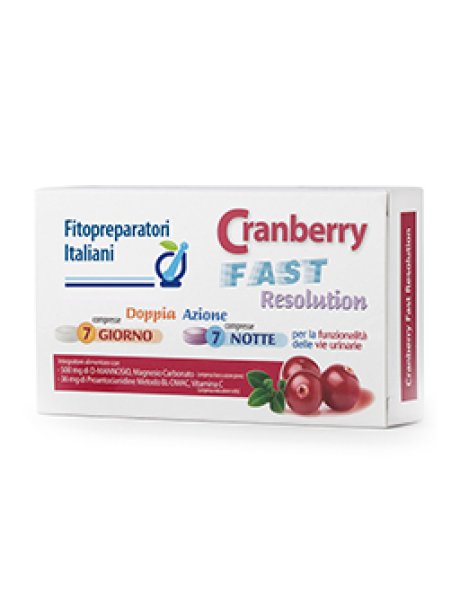 CRANBERRY FAST RESOLUTION 7COMPRESSE + 7COMPRESSE