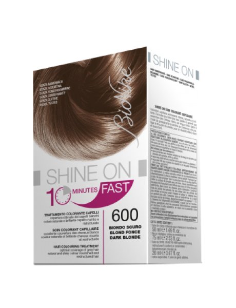 BIONIKE SHINE ON FAST TRATTAMENTO COLORANTE CAPELLI BIONDO SCURO 600 FLACONE 60 ML + TUBO 60 ML BIONIKE SHINE ON FAST TRATTAMENTO COLORANTE CAPELLI BIONDO SCURO 600 FLACONE 60 ML + TUBO 60 ML