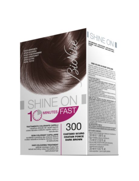 BIONIKE SHINE ON FAST TRATTAMENTO COLORANTE CAPELLI CASTANOSCURO 300 FLACONE 60 ML + TUBO 60 ML