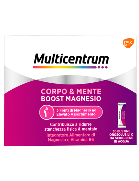 MULTICENTRUM BOOST MAGNESIO 30 BUSTINE
