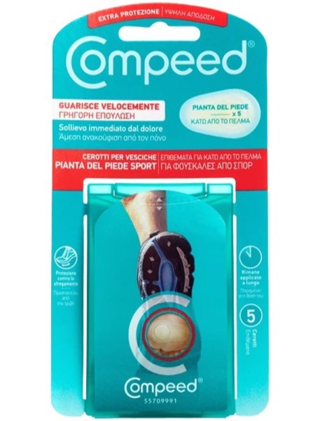 COMPEED CEROTTI PER VESCICHE PIANTA PIEDE SPORT 5 PEZZI