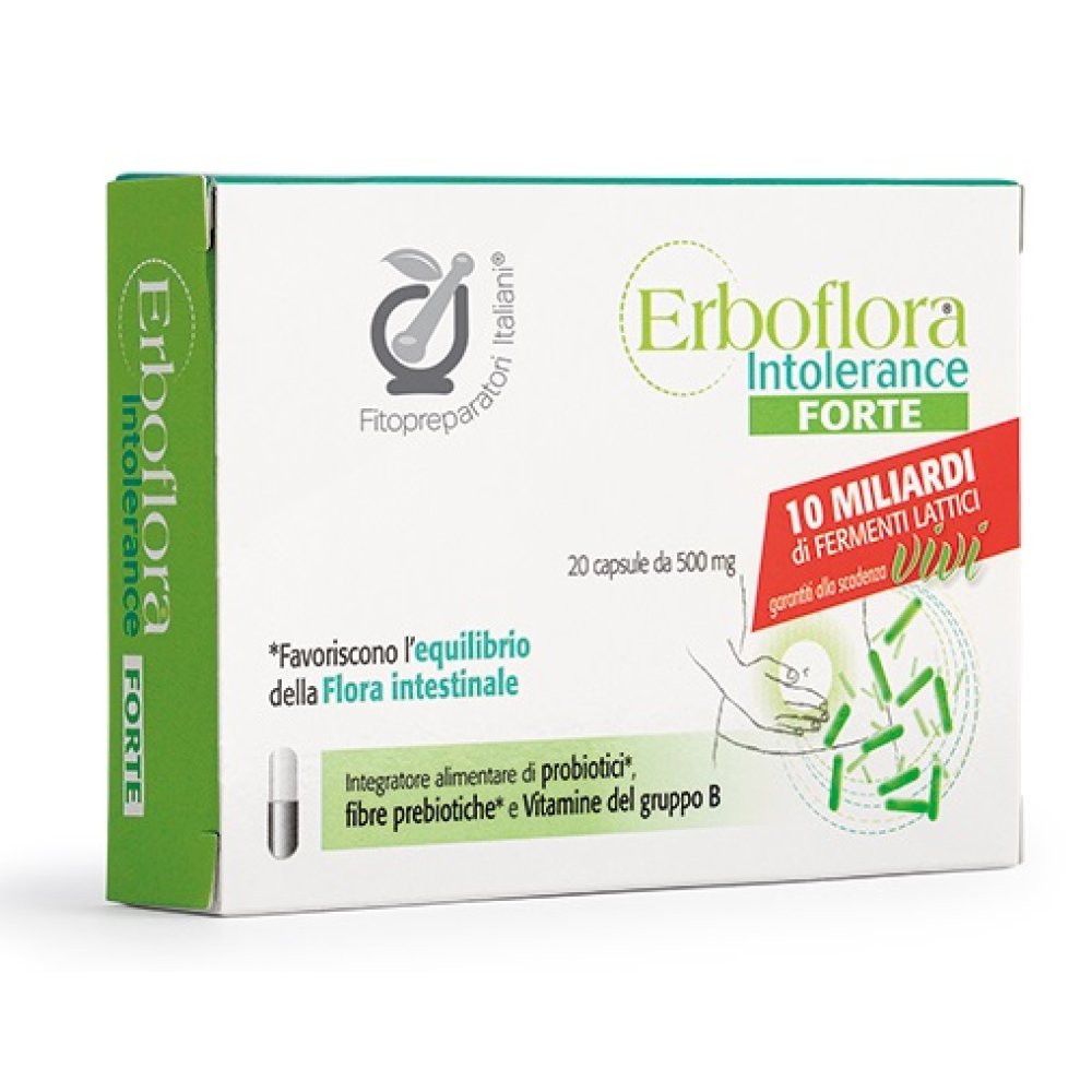 ERBOFLORA INTOLERANCE FORTE 20 Compresse - favoriscono l'equilibrio della flora intestinale.