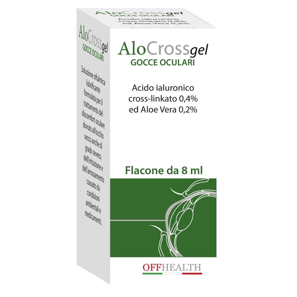 GOCCE OCULARI ALOCROSS ACIDO IALURONICO CROSS-LINKATO 0,2% EALOE VERA 8 ML