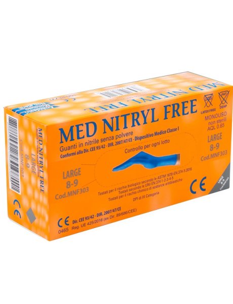 GUANTI NITRILE S/POLV L 100PZ