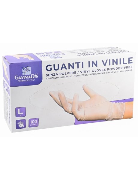 GUANTI VINILE S/POLV L 100PZ