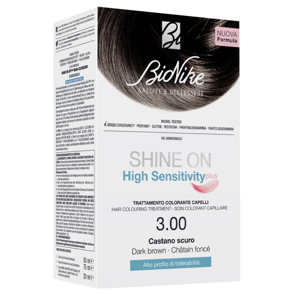 BioNike SHINE ON High Sensitivity plus 3.00 Castano scuro BioNike SHINE ON High Sensitivity plus 3.00 Castano scuro