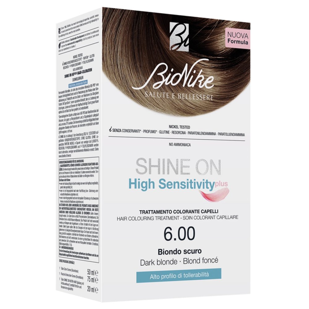 BioNike SHINE ON High Sensitivity plus 6.00 Biondo scuro BioNike SHINE ON High Sensitivity plus 6.00 Biondo scuro