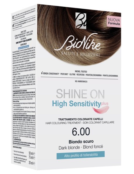 BioNike SHINE ON High Sensitivity plus 6.00 Biondo scuro BioNike SHINE ON High Sensitivity plus 6.00 Biondo scuro