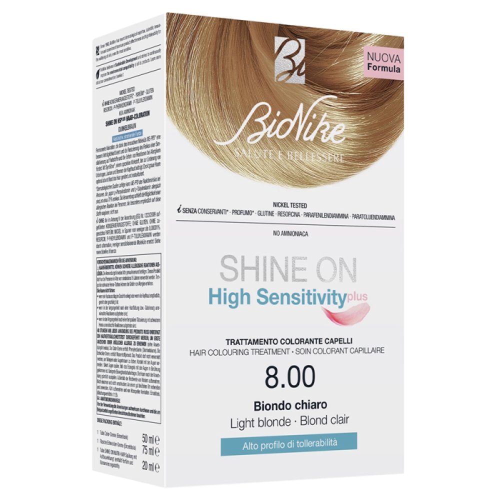 BioNike SHINE ON High Sensitivity plus 8.00 Biondo chiaro BioNike SHINE ON High Sensitivity plus 8.00 Biondo chiaro
