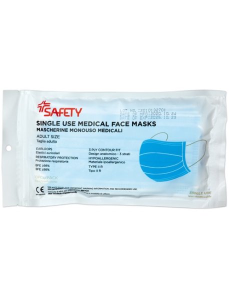 MASCHERINA Chirurg.10pz SAFETY
