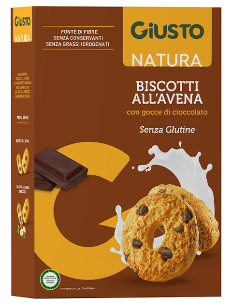 GIUSTO S/G Bisc.AvenaCiocc250g