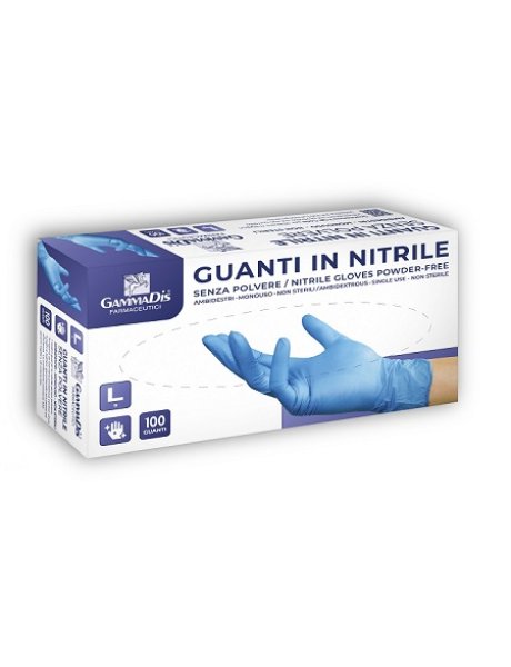 GUANTI NITRILE S/POLV M 100PZ