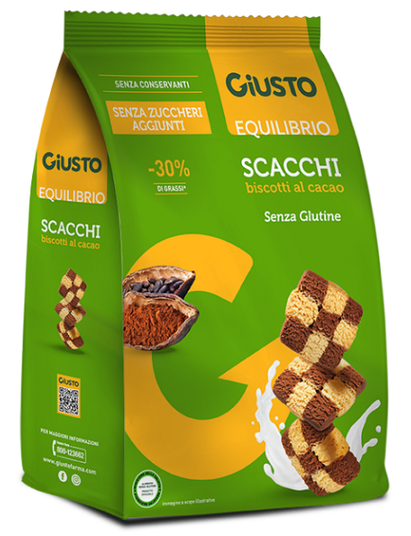GIUSTO S/G Bisc.Scacchi 250g