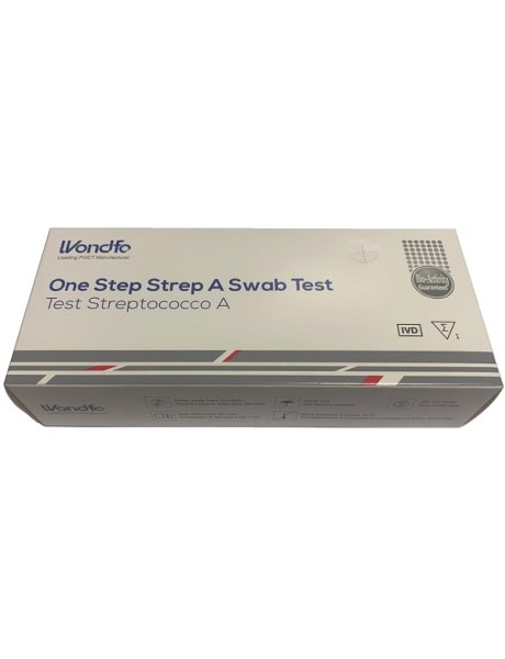 TEST ONE STEP STREP A DETERMINAZIONE QUALITATIVA ANTIGENI STREPTOCOCCO A IN TAMPONE FARINGEO AUTODIAGNOSTICO