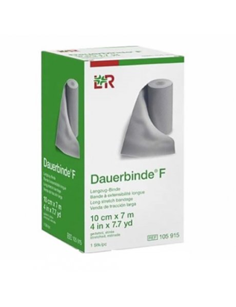 BENDA ELASTICA DAUERBINDE F ALTA ESTENSIBILITA' COMPRESSIONELEGGERA 10X700CM CON GRAFFETTE