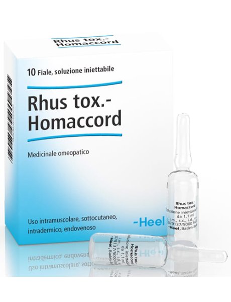 HEEL RHUS TOXICODENDRON HOMACCORD 10 FIALE DA 1,1 ML L'UNA