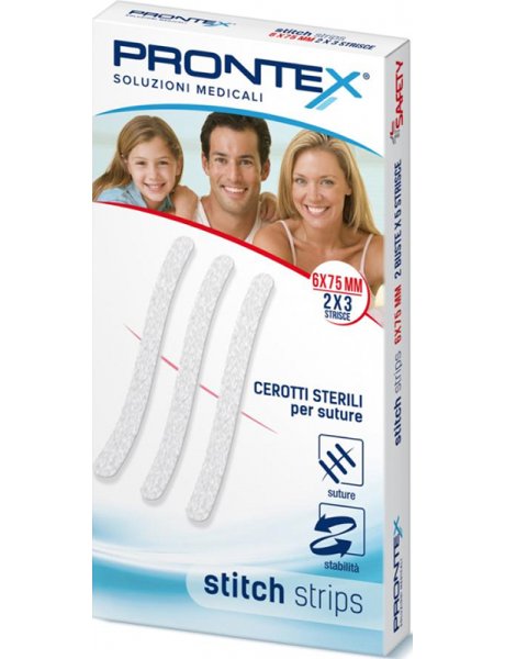 PRONTEX STITCH STRIPS 6X75 10P