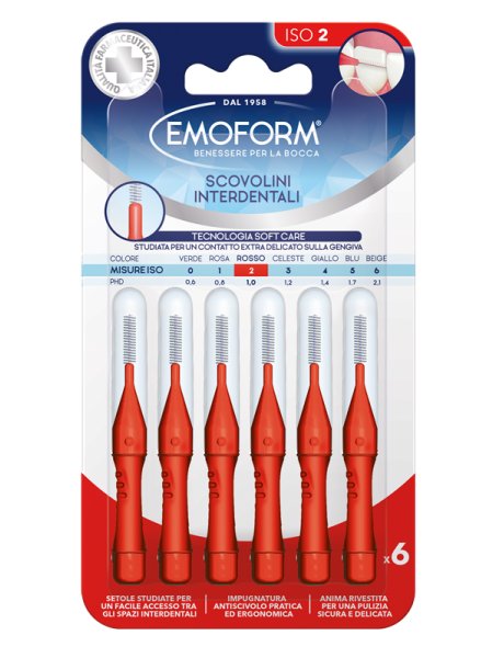 EMOFORM Scov.ISO 2 Rosso 6pz