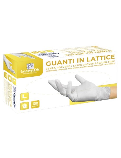 GUANTI LATTICE C/POLV M 100PZ