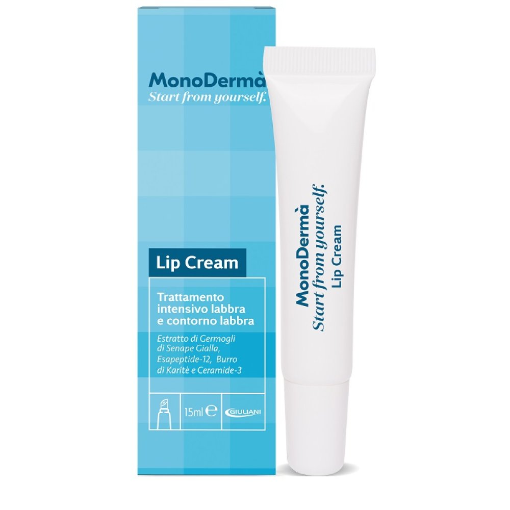 MONODERMA LIP Cream 15ml - Trattamento intensivo specifico per labbra e contorno labbra