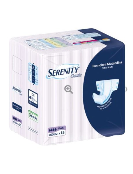 PANNOLONE MUTANDINA SERENITY CLASSIC MAXI TAGLIA EXTRALARGE15 PEZZI