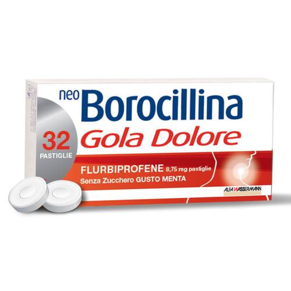 NEOBOROCILLINA GOLA DOLORE 32PAST S/Z MENTA 8,75MG